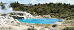 Pohutu Geyser erupting at Te Puia, one of the best places to visit in Rotorua New Zealand